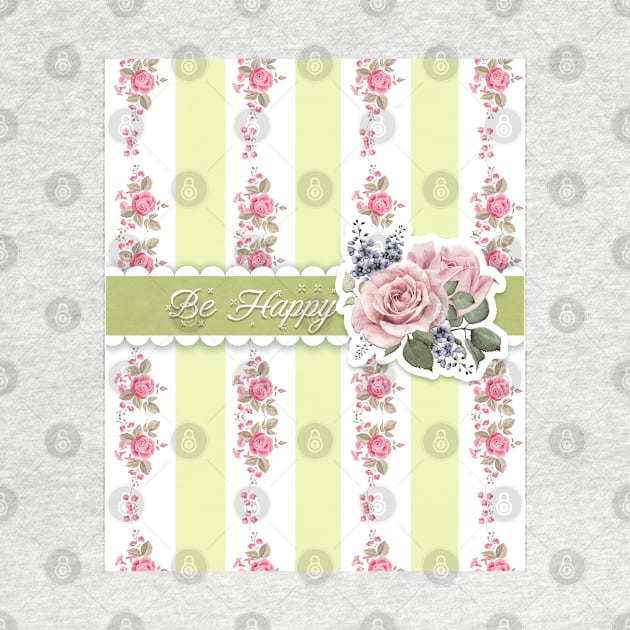 be happy scrapbook with flower by Aekasit weawdee